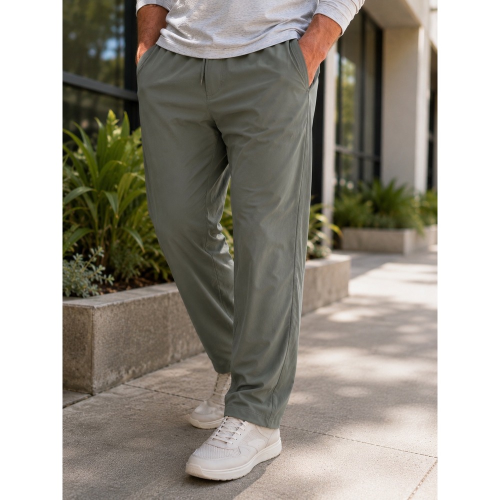 All in Motion Mens 360 Lifestyle Pull-On Pants Olive Green XL Quick Dry UPF 50+